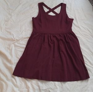 Anthropologie Maroon Dress